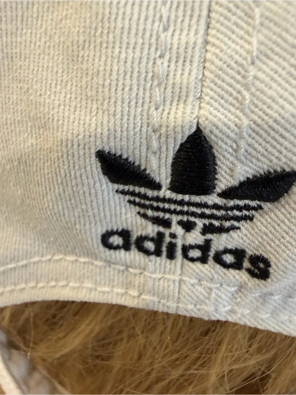 adidas White Cap with Black Trefoil Logo